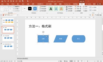 PPT中如何統一不同形狀的顯示樣式