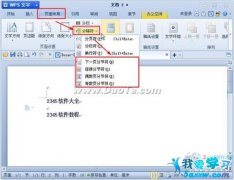 wps文字分節(jié)符的使用